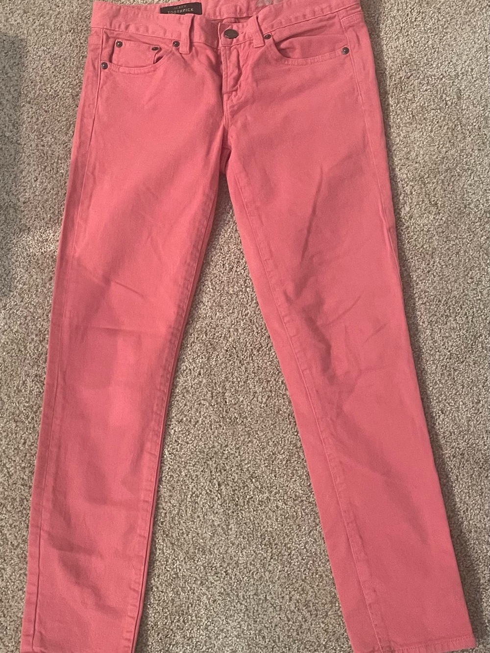 J. Crew toothpick 26 ankle size 2 Coral Skinny Jeans - Women
